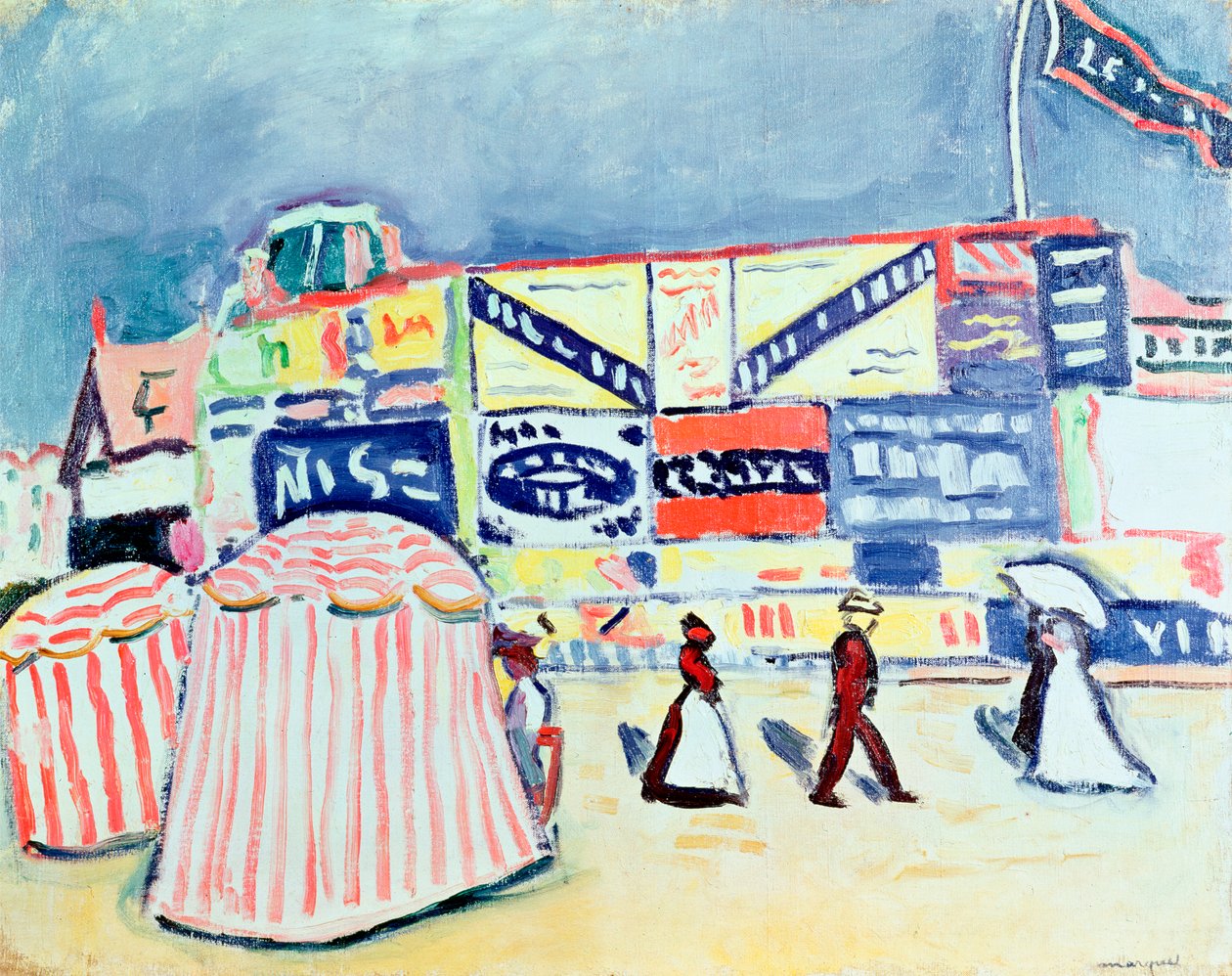 Mainostaulut Trouvillessa tekijältä Albert Marquet