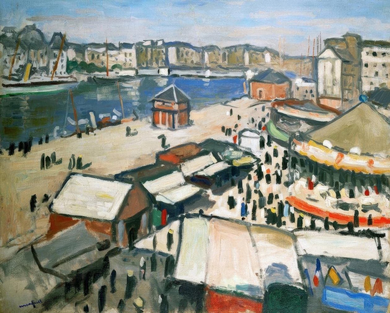 Fete foraine (hauskat markkinat). Öljy kankaalle tekijältä Albert Marquet