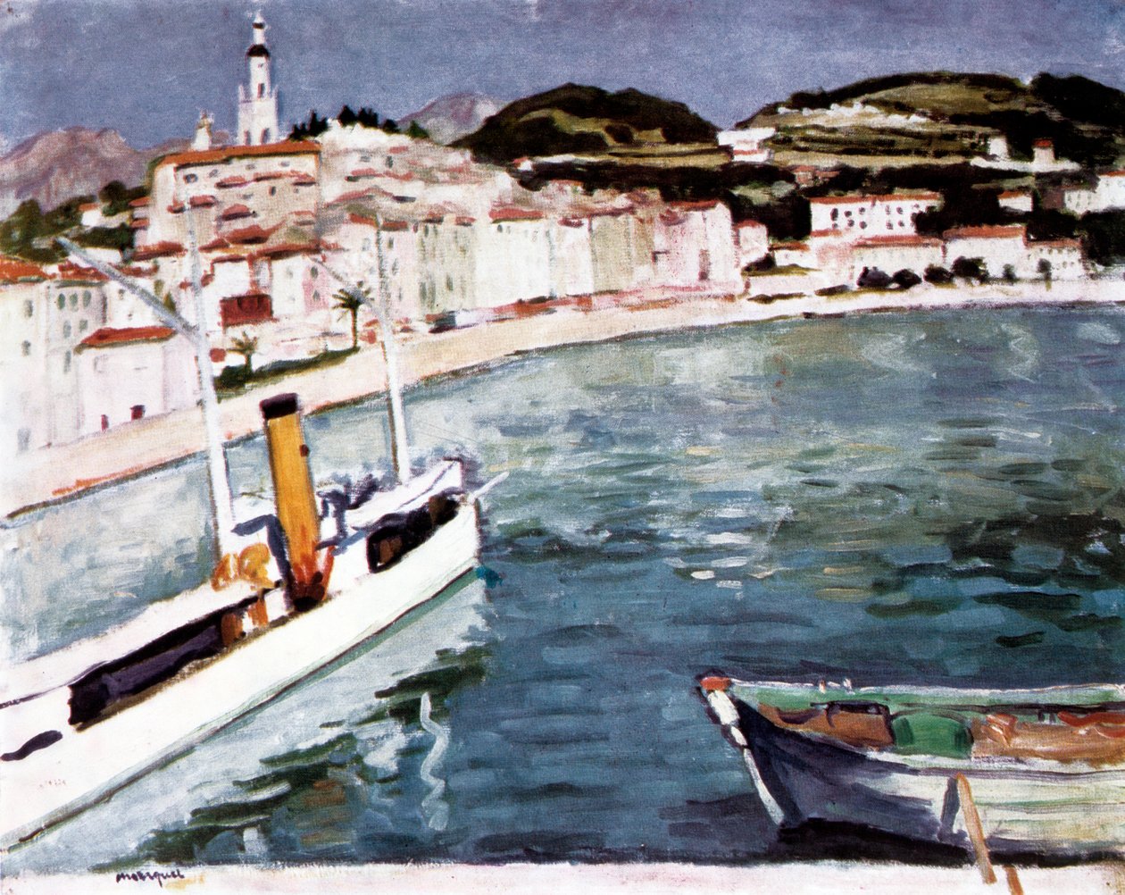 Mentonin satama, 1905 tekijältä Albert Marquet