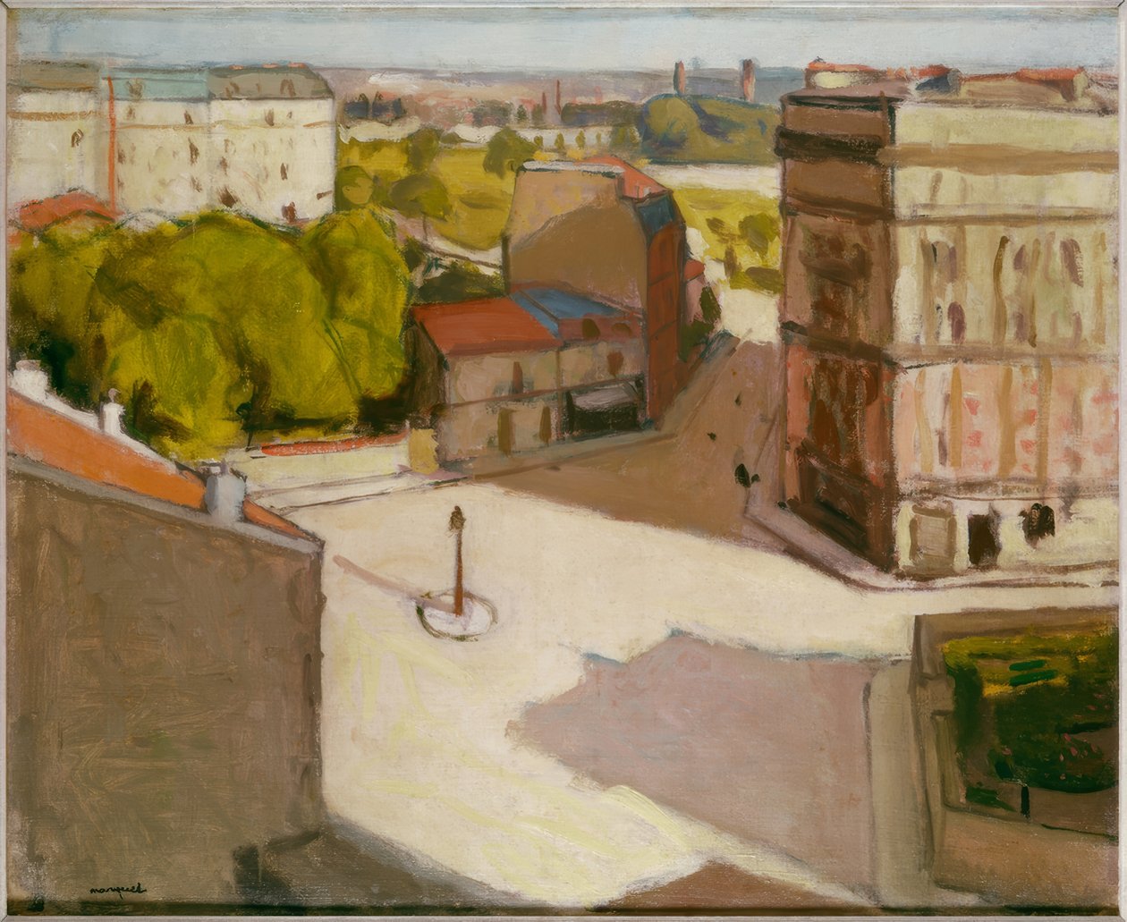 Kleiner Platz mit Straßenlaterne tekijältä Albert Marquet