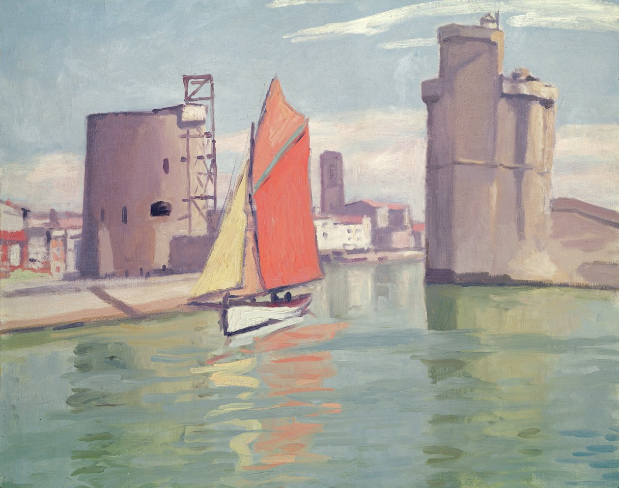 La Rochelle, vanhan sataman kaksi tornia ulkosatamasta katsottuna tekijältä Albert Marquet