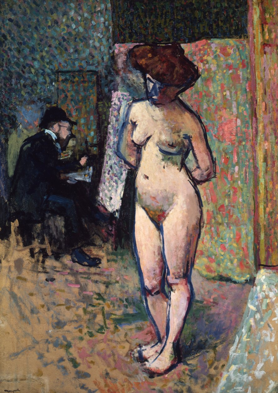 Matisse maalaus Manguinin studiossa, 1904-1905 tekijältä Albert Marquet