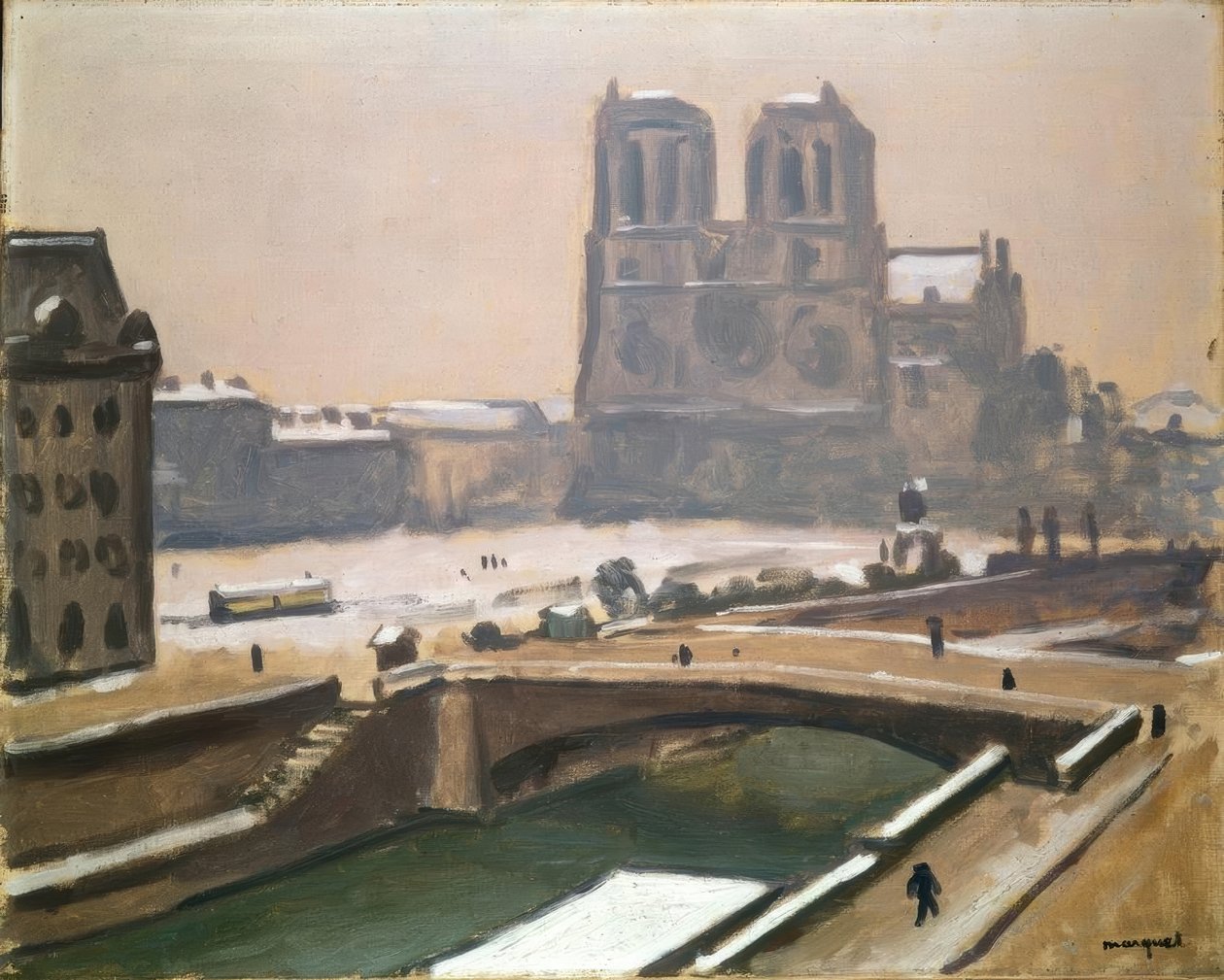 Notre-Dame im Schnee tekijältä Albert Marquet