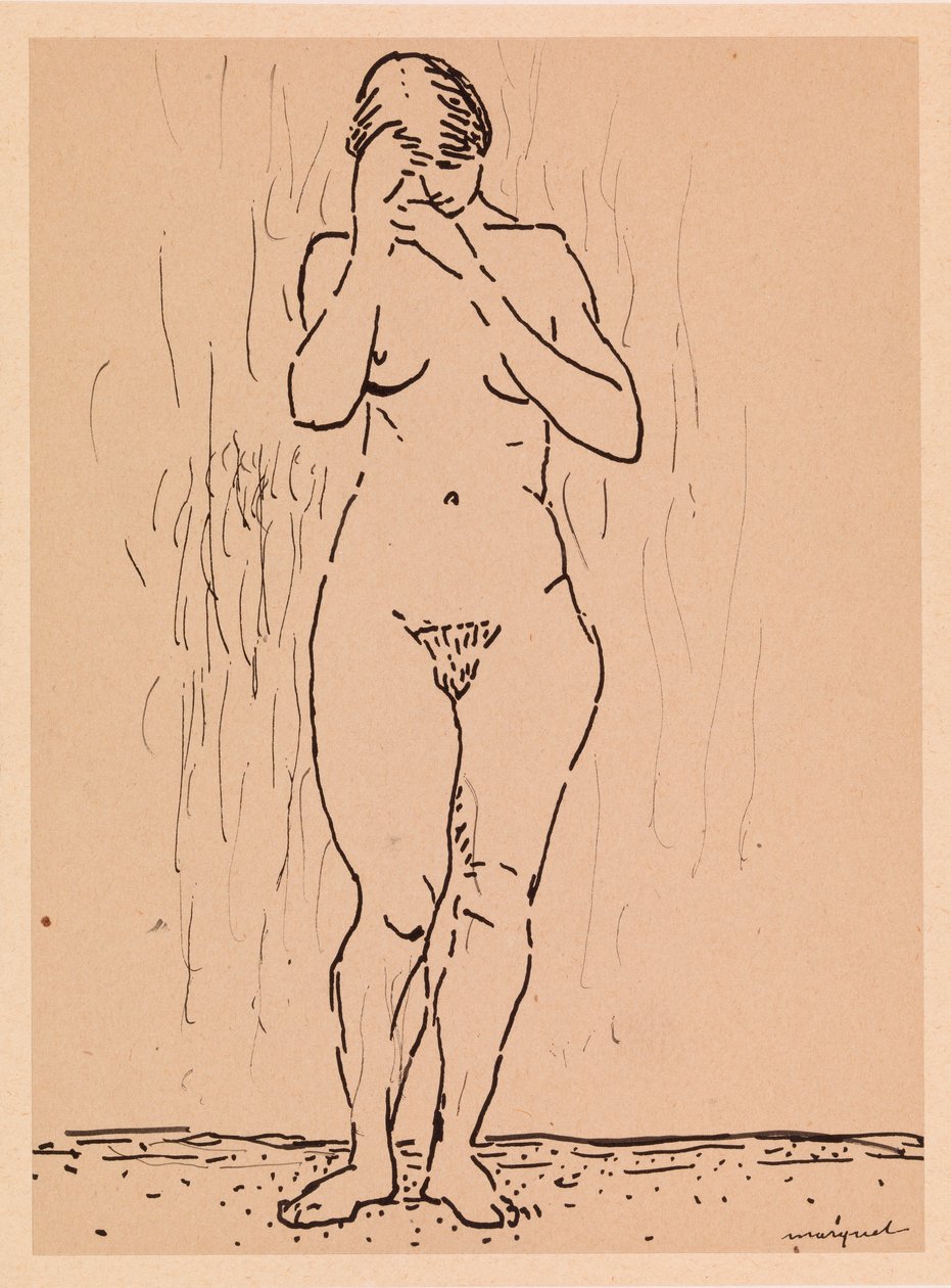 Alaston nainen seisomassa tekijältä Albert Marquet