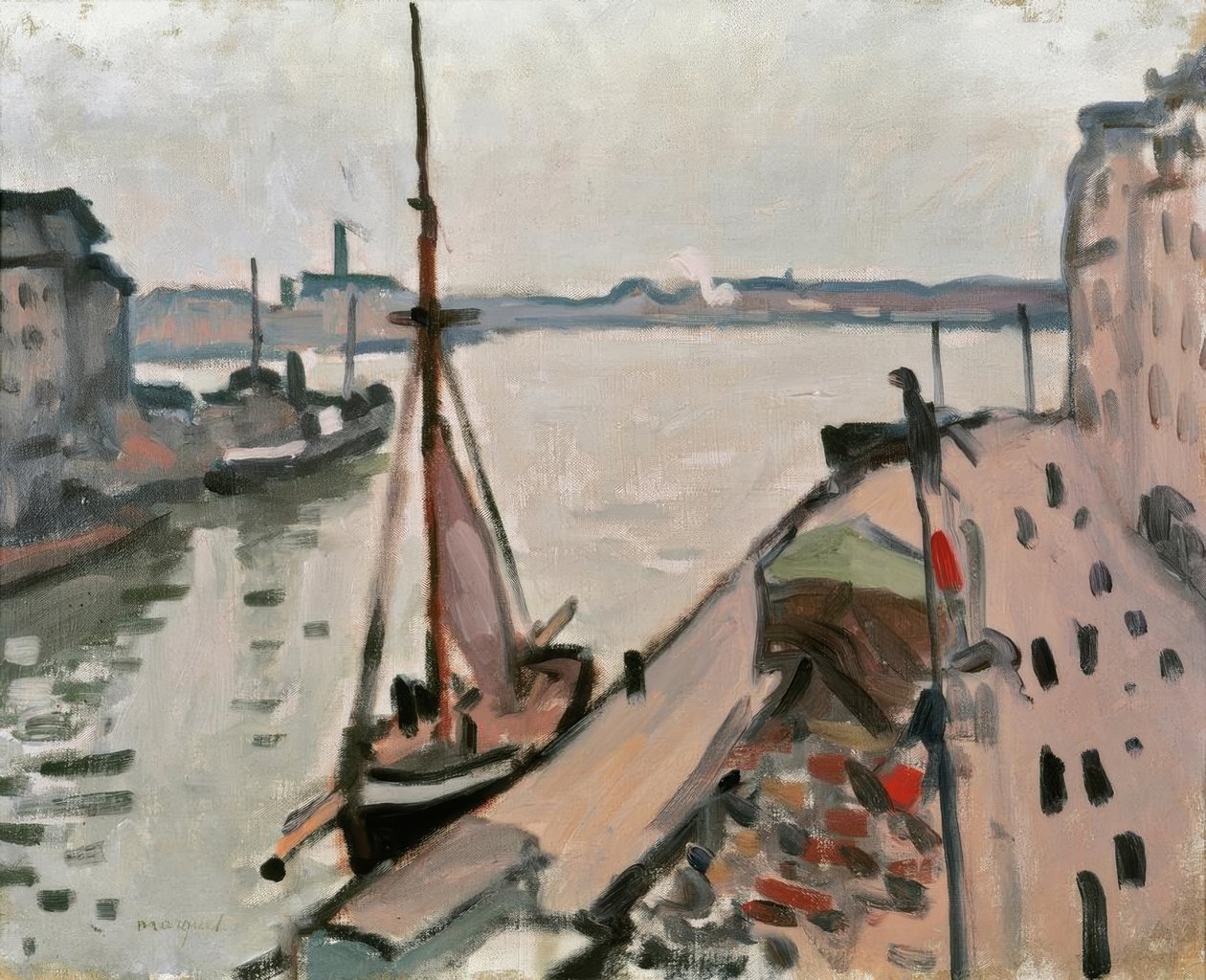 Laituri kalastusveneineen tekijältä Albert Marquet