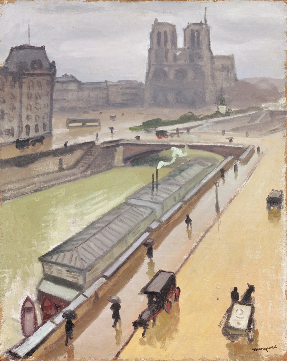 Sateinen päivä Pariisissa tekijältä Albert Marquet