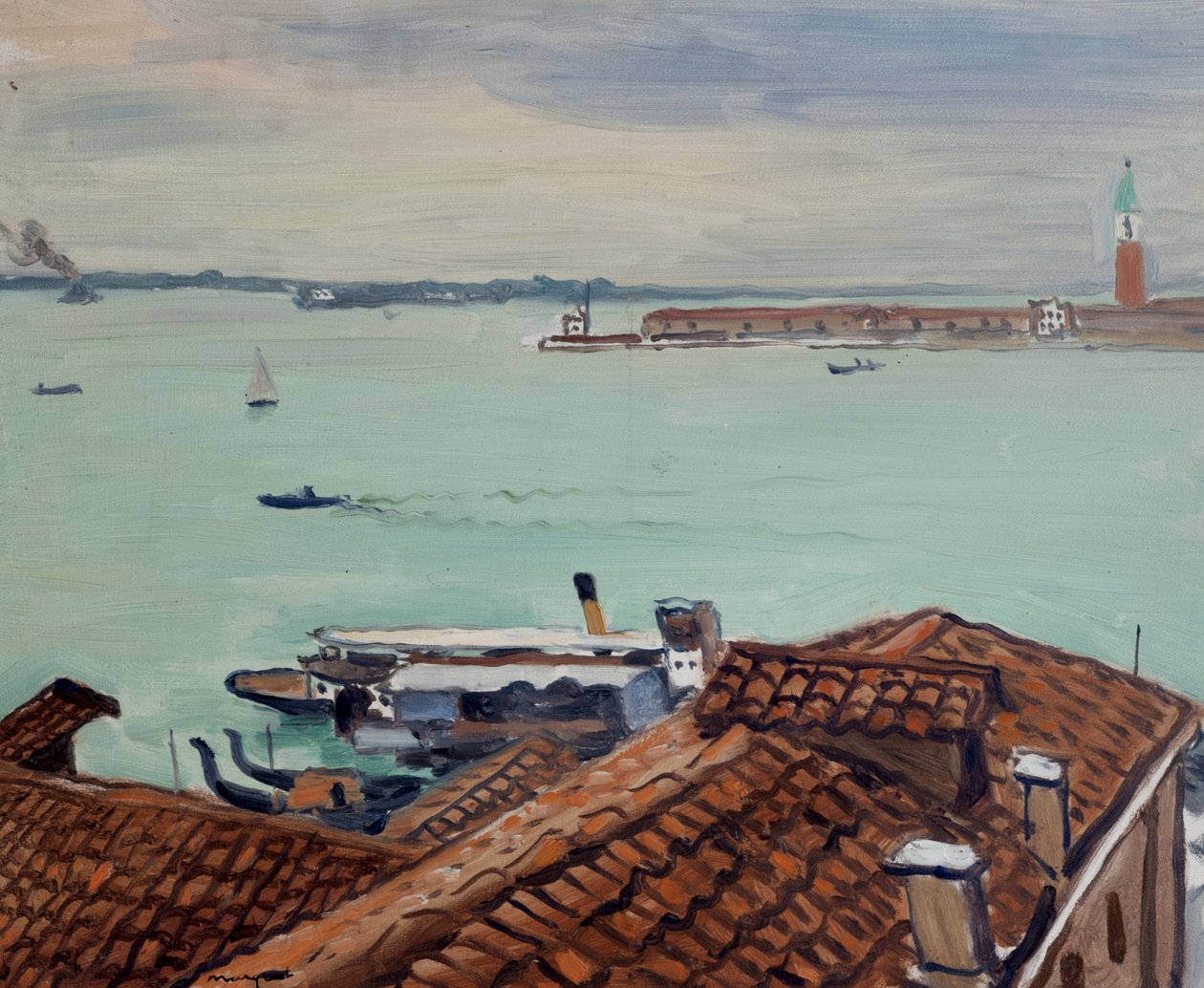 Katot Venetsiassa (öljy paneelille) tekijältä Albert Marquet