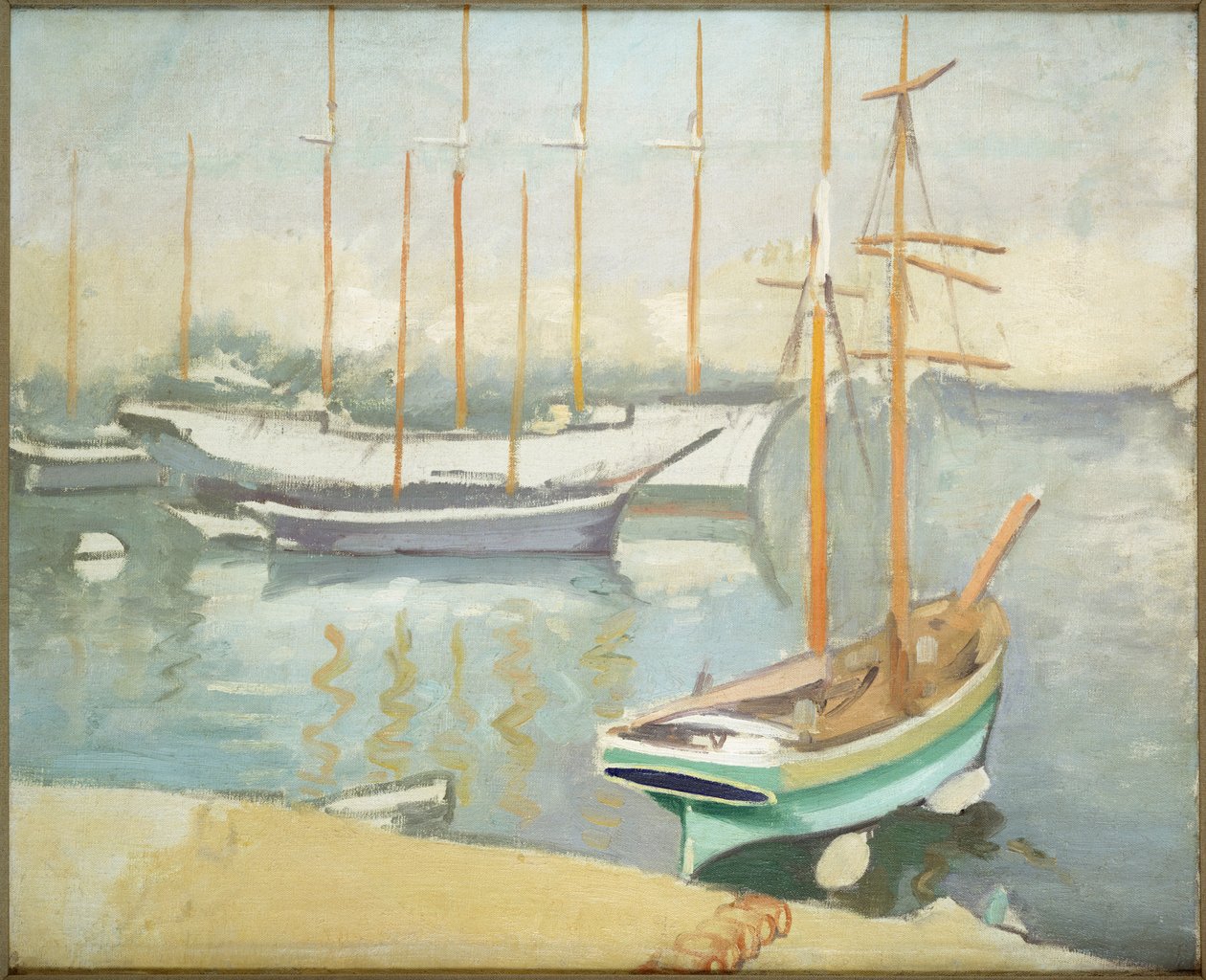 Purjeveneet Marseillessa (öljy kankaalle) tekijältä Albert Marquet