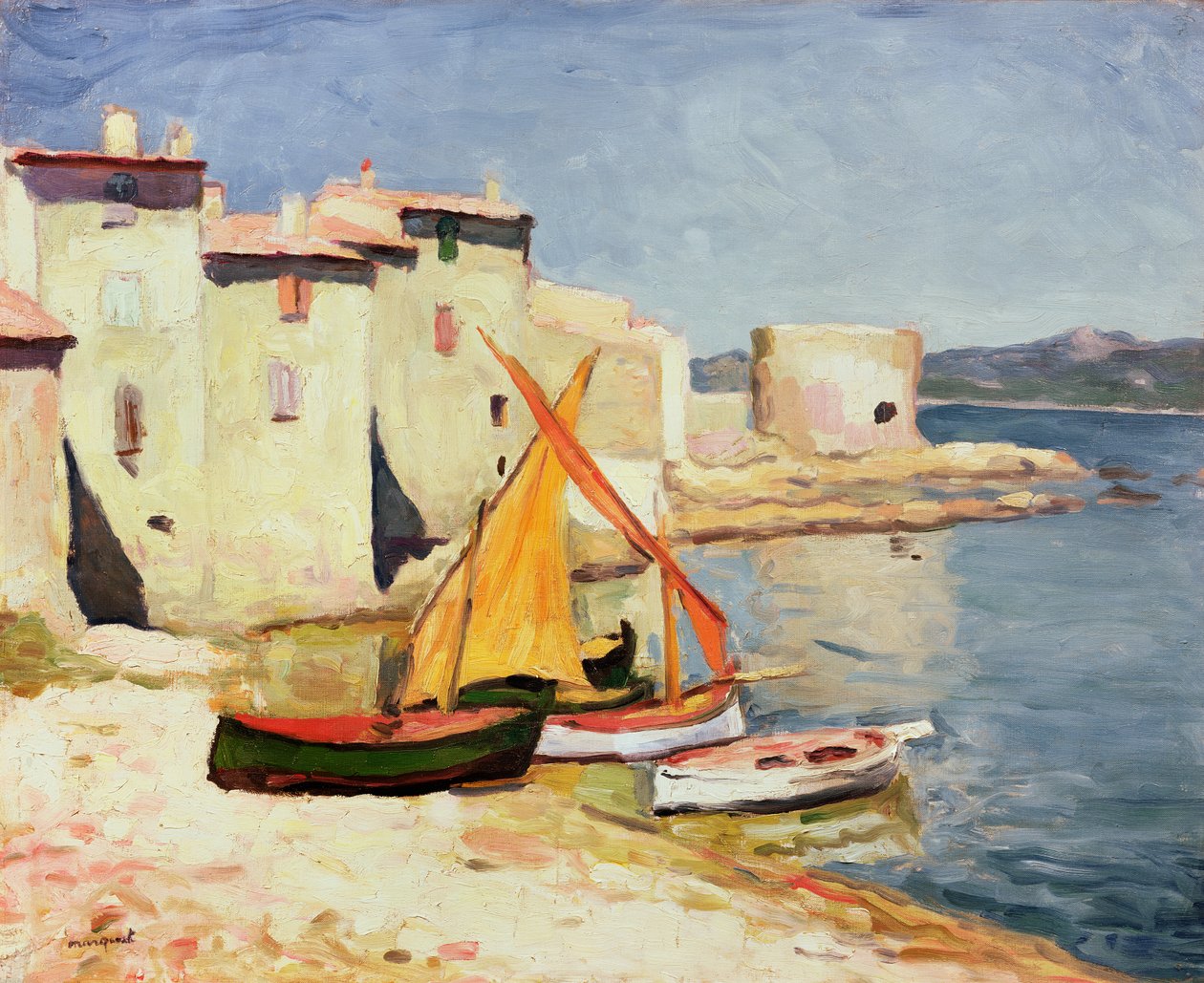 Saint-Tropez, n. 1905 (öljy kankaalle) tekijältä Albert Marquet