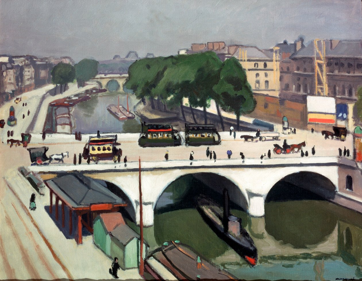 Saint Michelin silta Pariisissa. Quai des Grands Augustins, 1908. tekijältä Albert Marquet