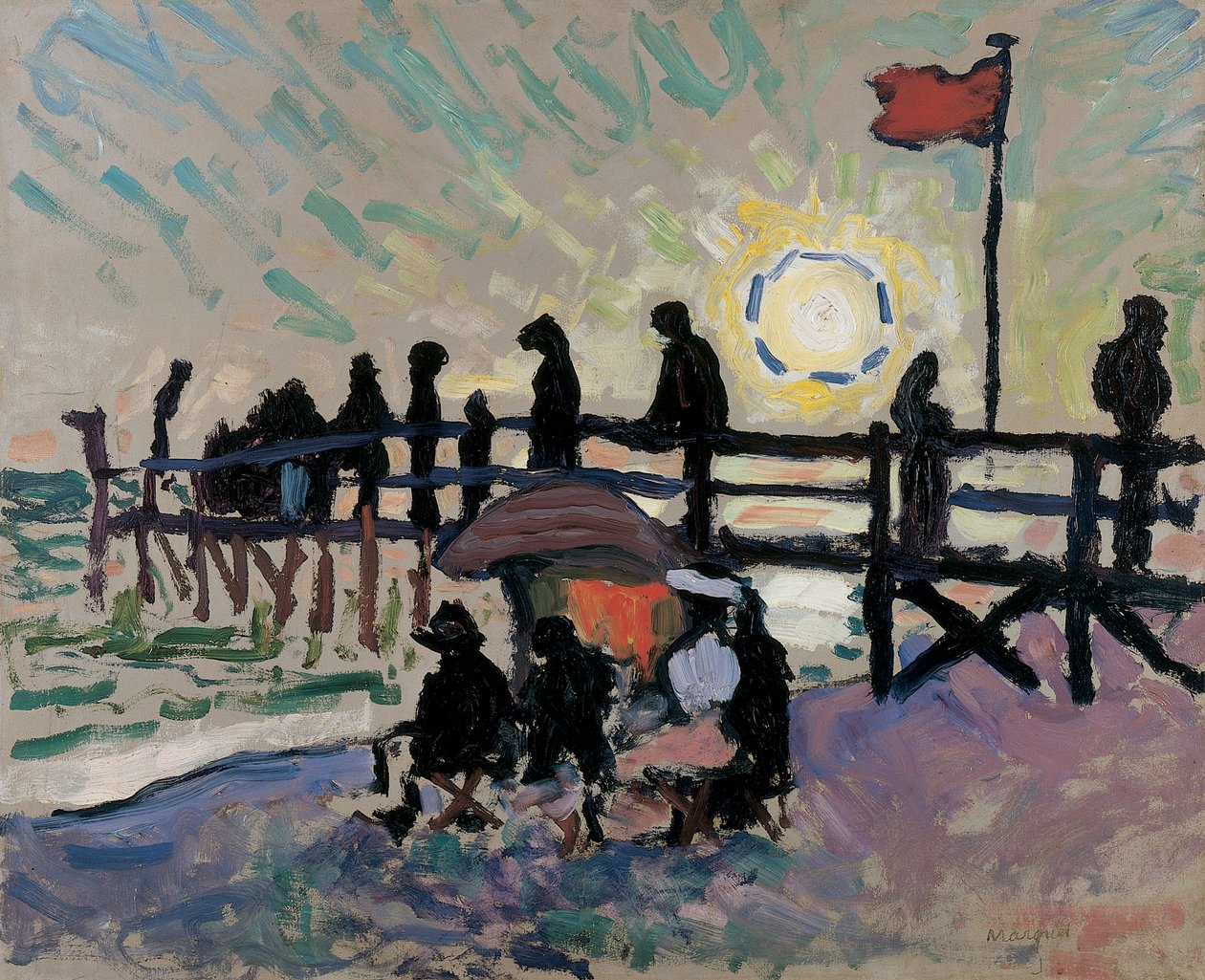 Jalankulkusilta Sainte-Adressessa tekijältä Albert Marquet