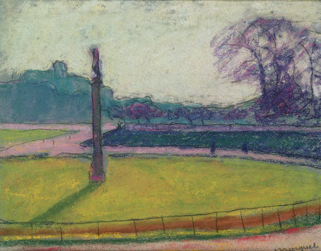 Jardins de Luxemburgo, Paris (pastel sobre papel) finlandês tekijältä Albert Marquet