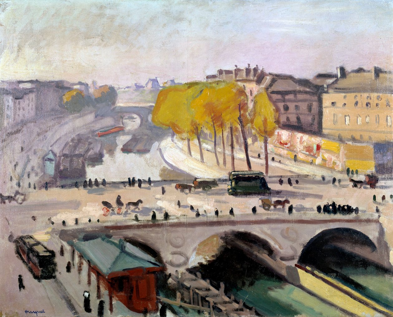 Pont Saint Michel ja Quai des Grands Augustins Pariisissa tekijältä Albert Marquet