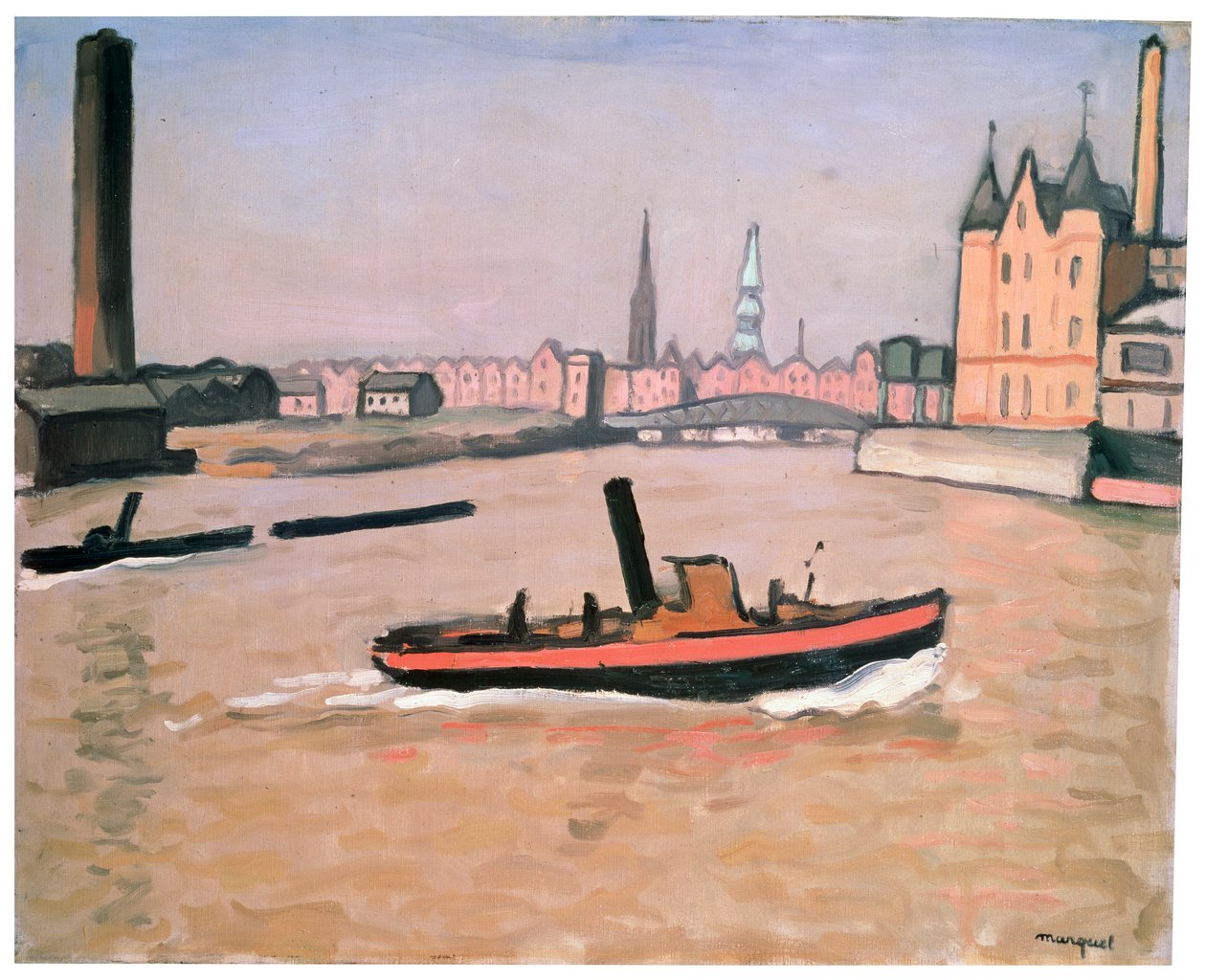 Hampurin satama, 1909. tekijältä Albert Marquet