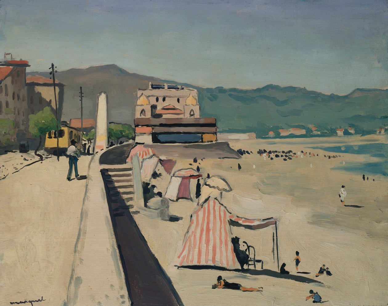 Olonnen hiekka, n. 1926 (öljy paneelille) tekijältä Albert Marquet