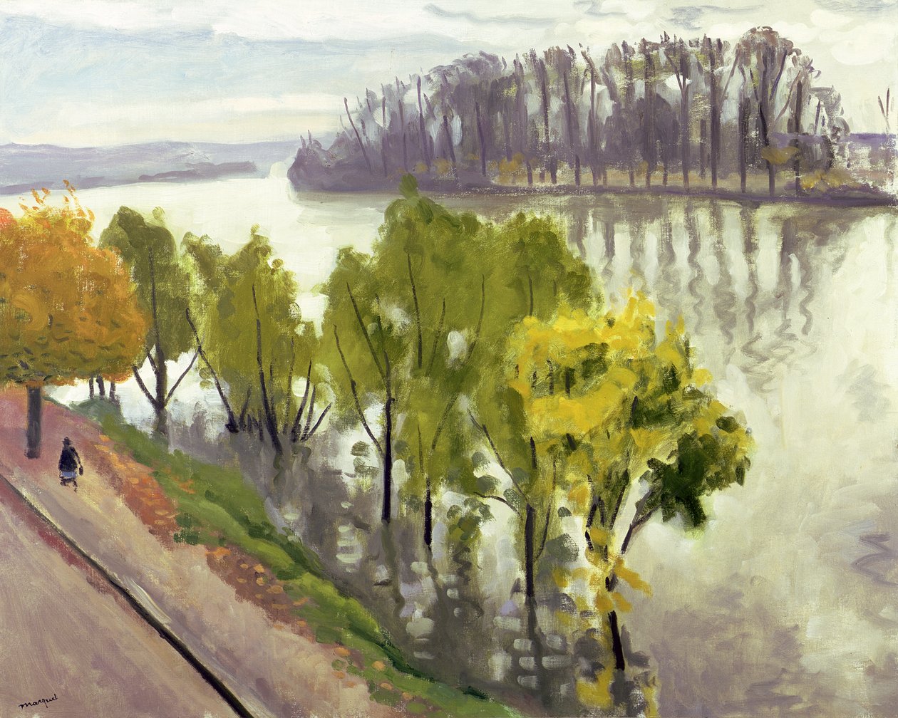 Seine La Frettessa syksyllä, n. 1939-40 (öljy kankaalle) tekijältä Albert Marquet