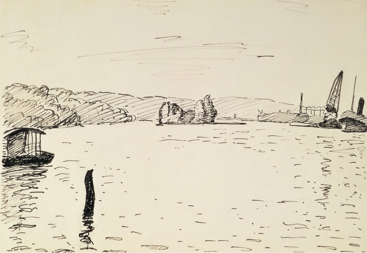 Näkymä Rouenin ympäristössä tekijältä Albert Marquet