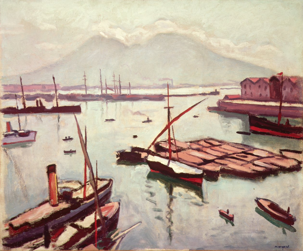 Näkymä Napoliin (öljy kankaalle) tekijältä Albert Marquet