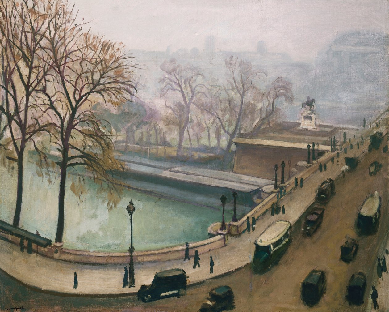 Näkymä Seine-joelle, n. 1935 (öljy kankaalle) tekijältä Albert Marquet