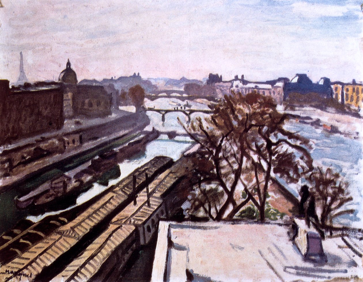 Näkymä Seine-joelle ja Henrik IV:n muistomerkki, c1906. tekijältä Albert Marquet