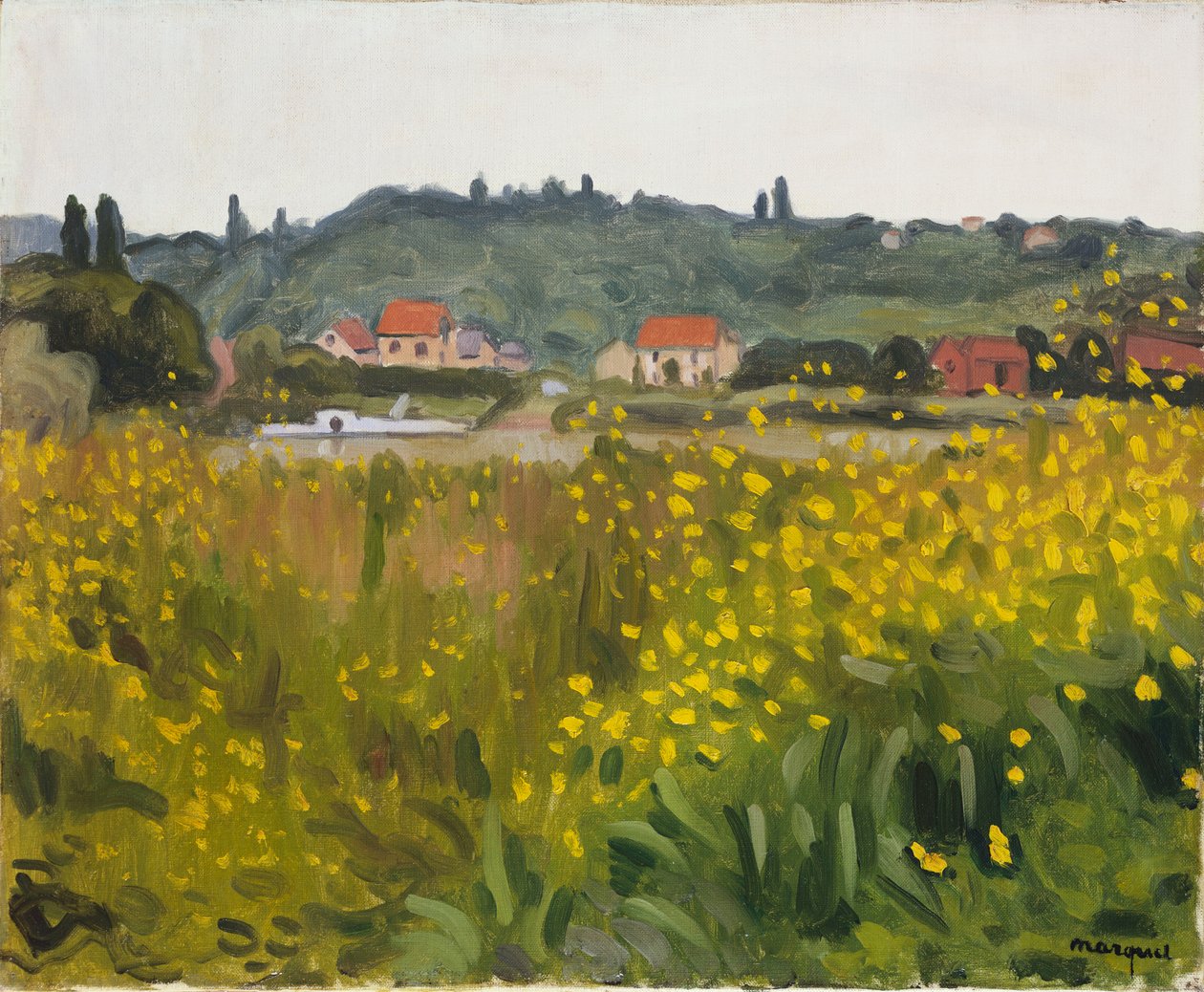 Keltaiset kukat Villenesissä tekijältä Albert Marquet