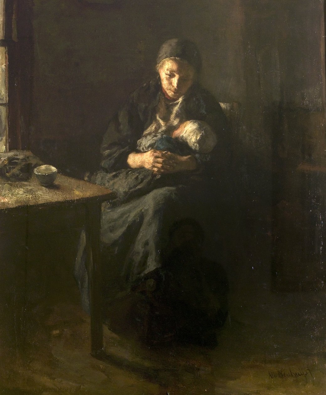 Äidin rakkaus (Suru), n.1857 tekijältä Albert Neuhuys