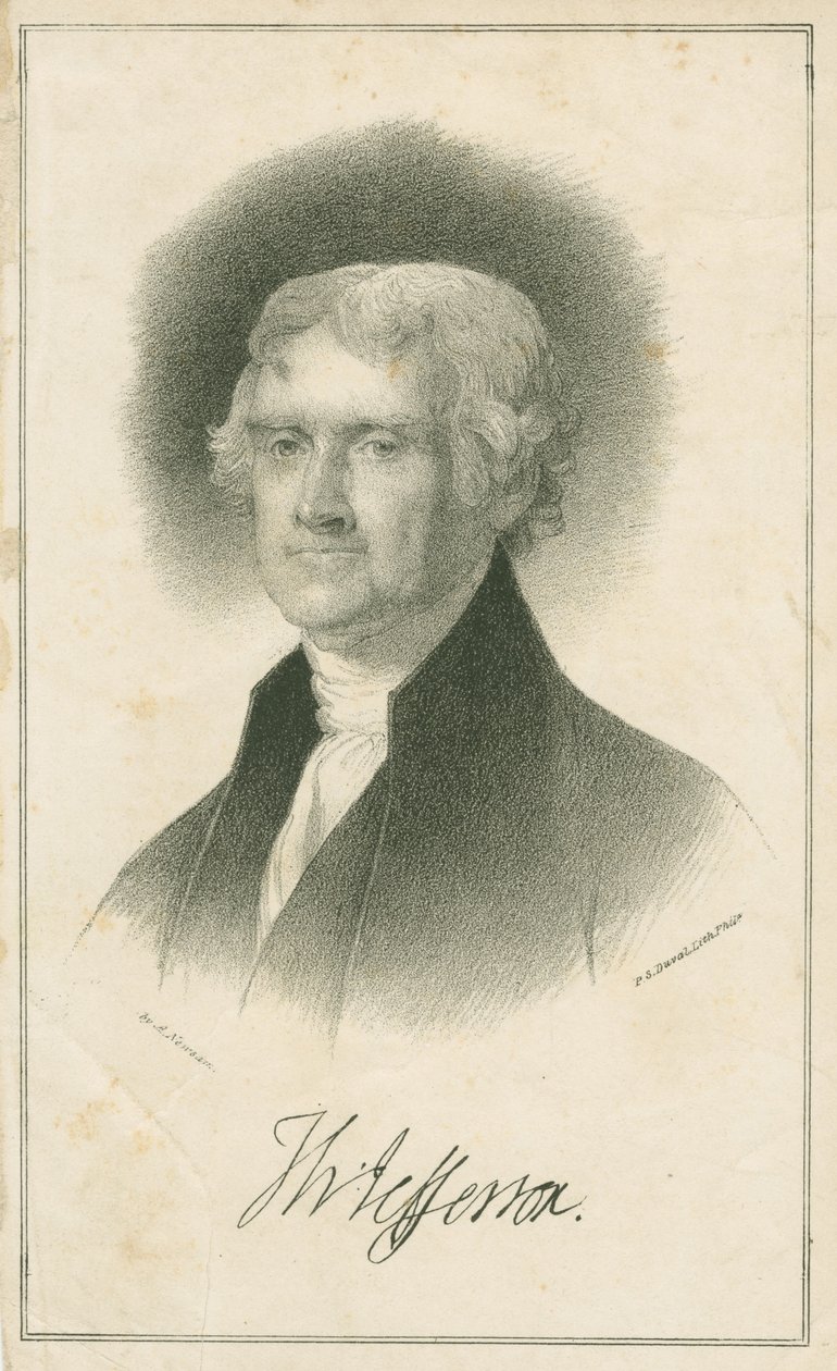 Thomas Jefferson, 1840 tekijältä Albert Newsam