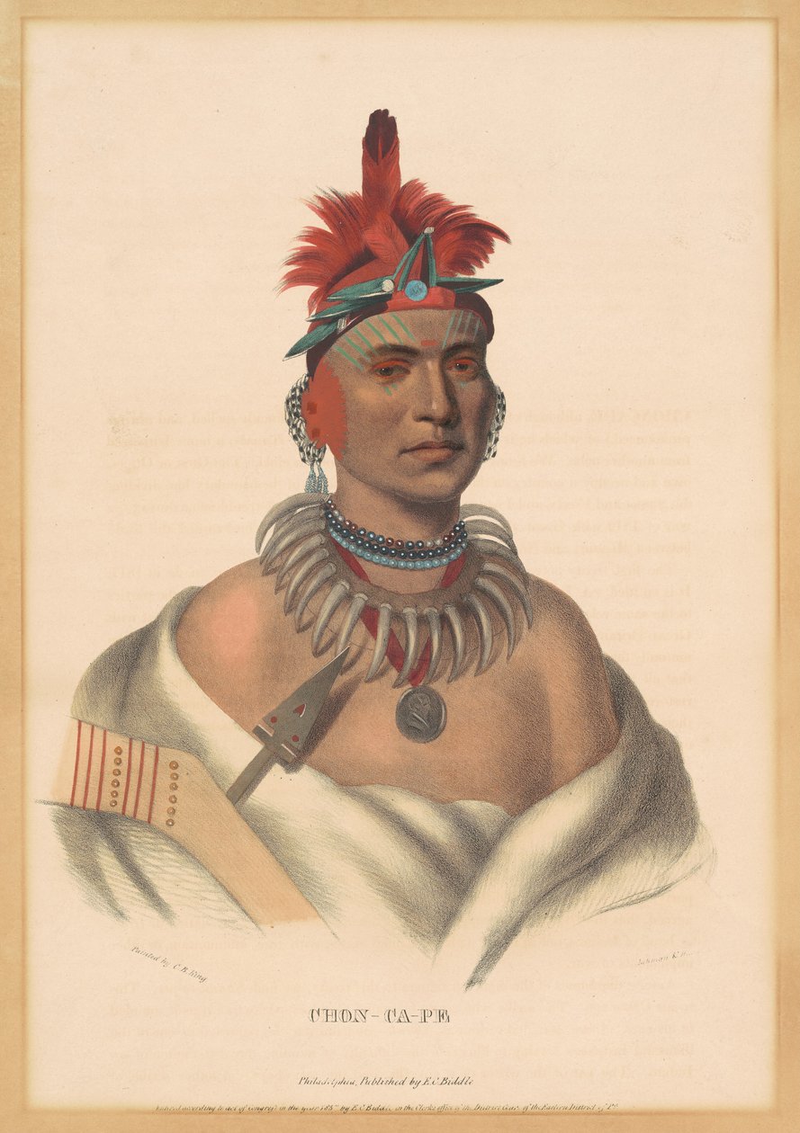 Chon-Ca-Pe tekijältä Albert Newsam, after Henry Inman, after Charles Bird King