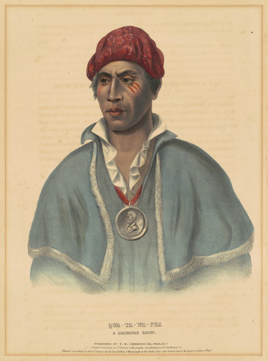 Quarter-Wa pari, kuva henkilöstä w Wisdom f tekijältä Albert Newsam, after Henry Inman, after Charles Bird King