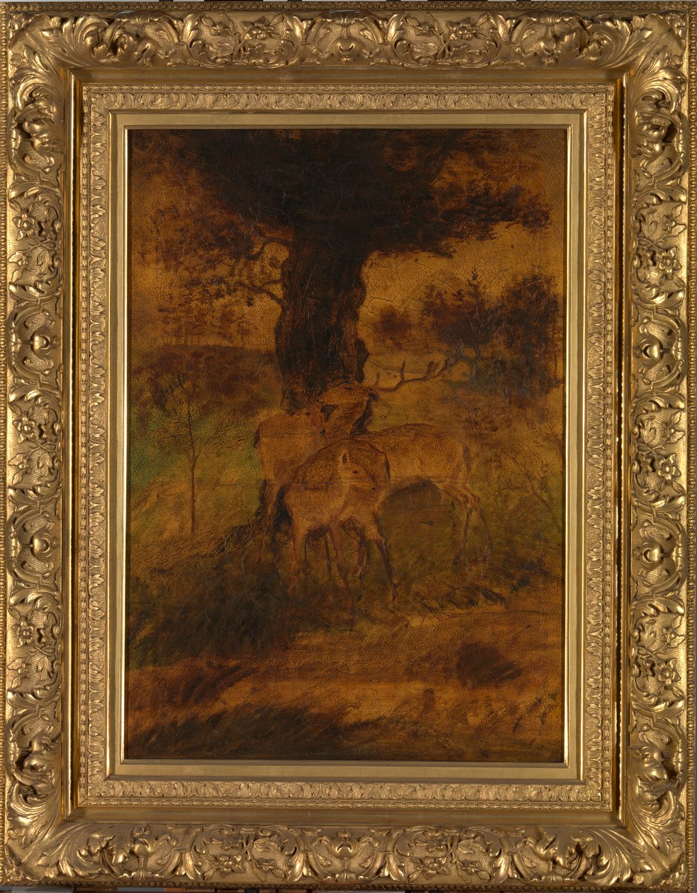 A Stag and Two Does, n. 1870-luku. tekijältä Albert Pinkham Ryder