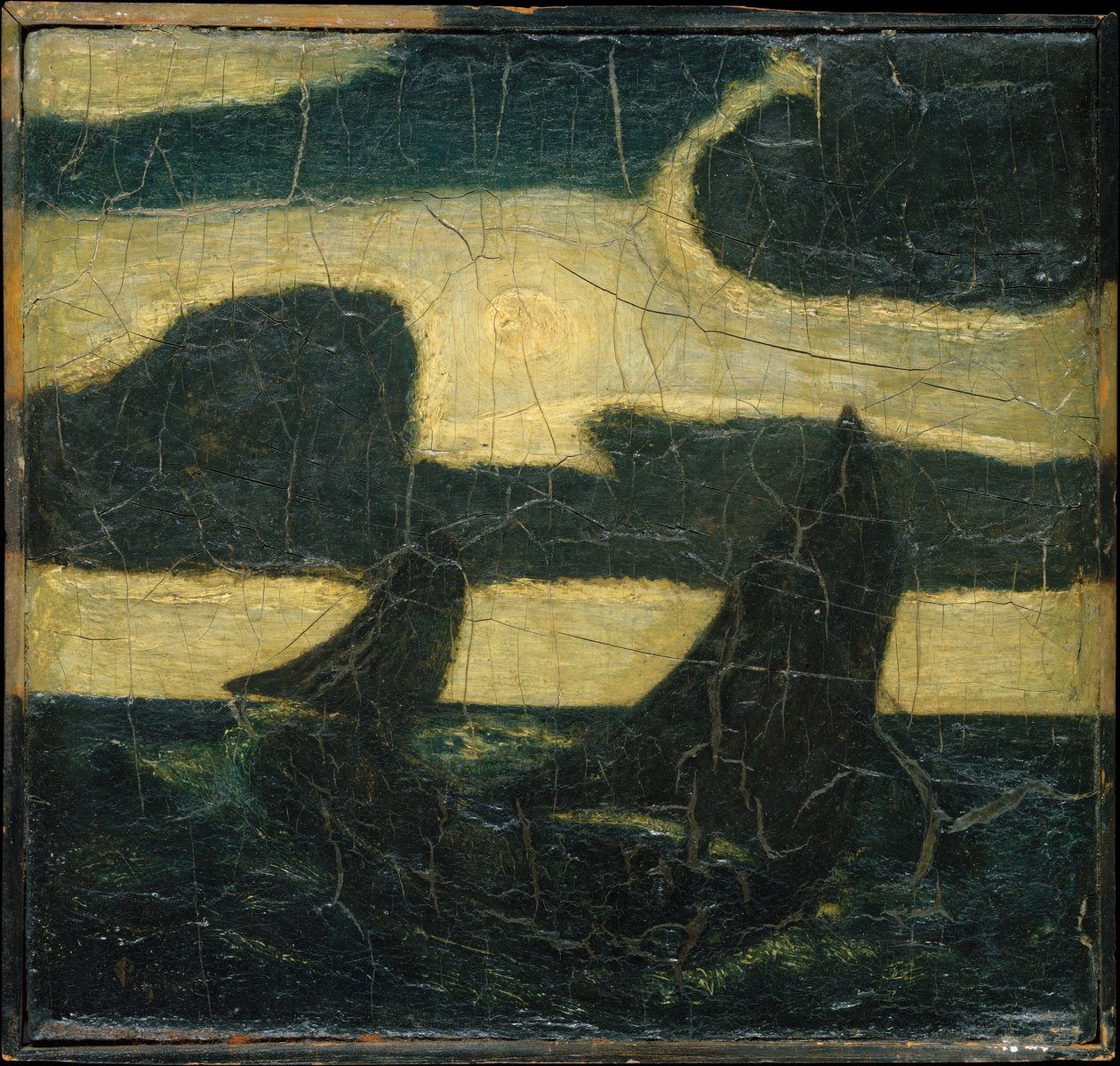 Moonlight Marine, 1870-90. tekijältä Albert Pinkham Ryder