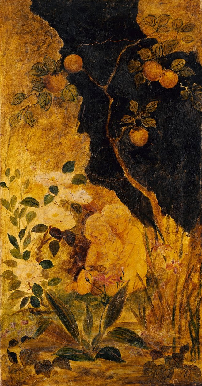 Paneeli näyttöä varten: Lapset leikkivät kanin kanssa tekijältä Albert Pinkham Ryder