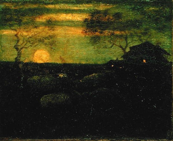 Lammastarha, 1870-luvun loppu (öljy kankaalle) tekijältä Albert Pinkham Ryder