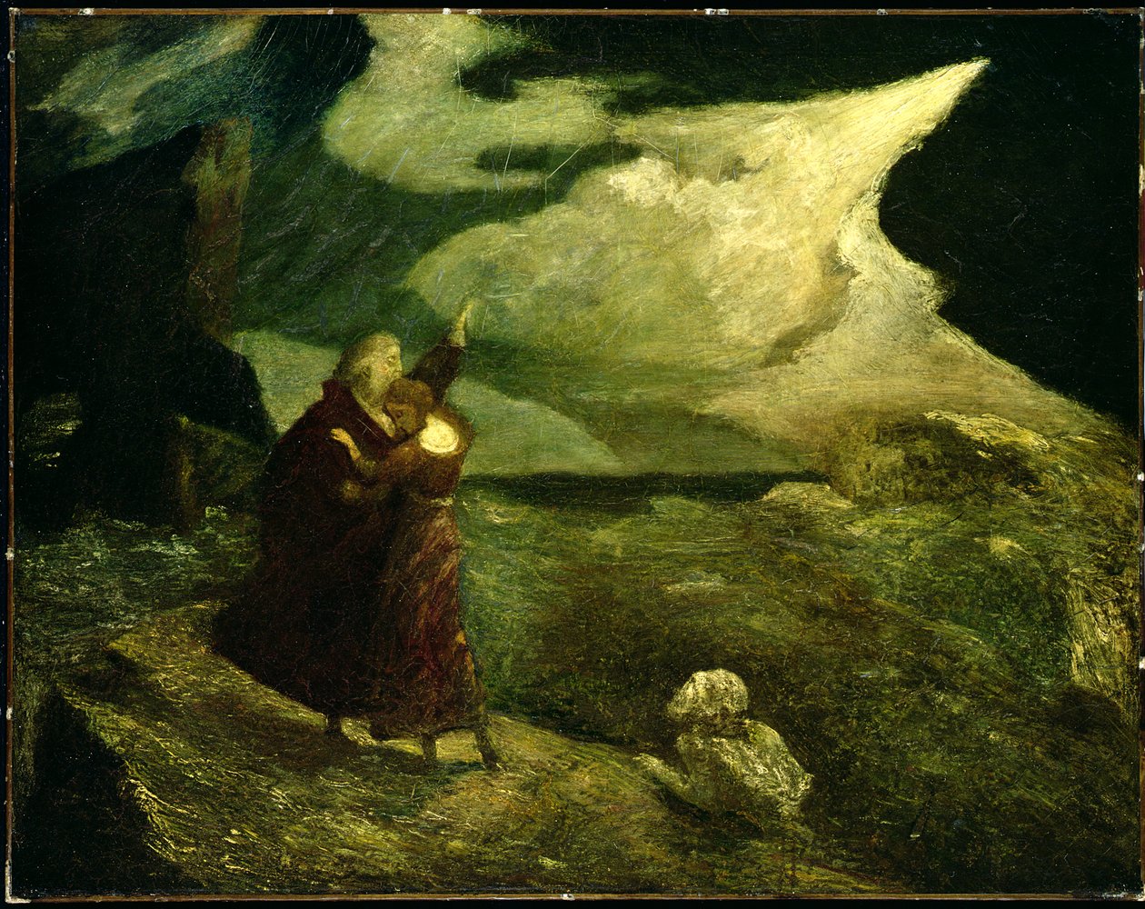 Huonekalut ja erilaiset esineet 1100- ja 1300-luvuilta tekijältä Albert Pinkham Ryder