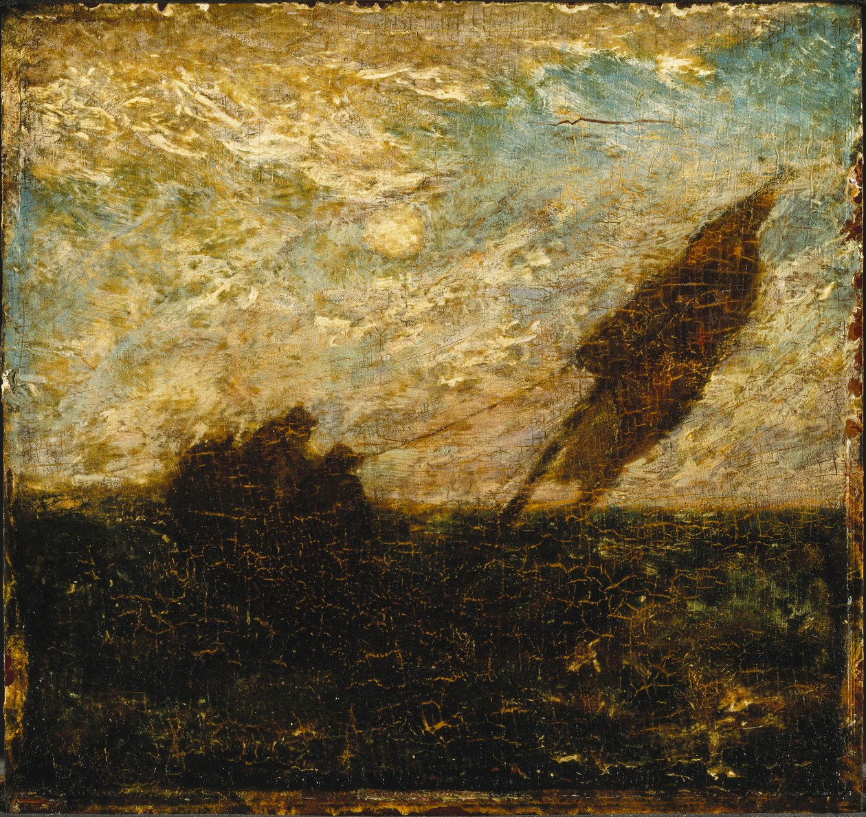The Waste of Waters on heidän kenttänsä, 1880-luvun alku (öljy paneelissa) tekijältä Albert Pinkham Ryder