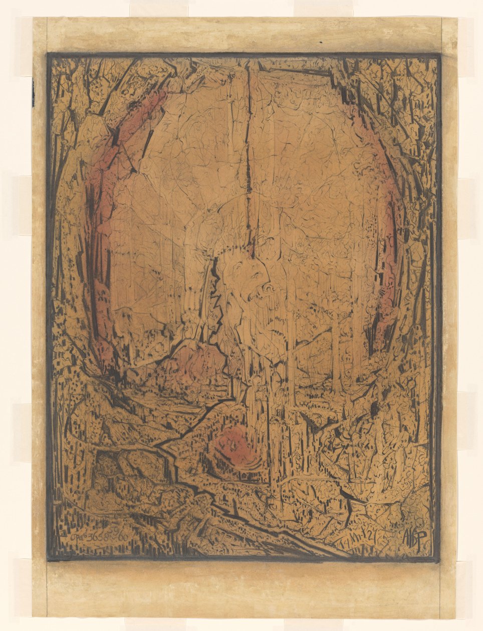 Opus 3658,59,60 (alkuperäinen nimi esineessä) tekijältä Albert Plasschaert (signed by artist)