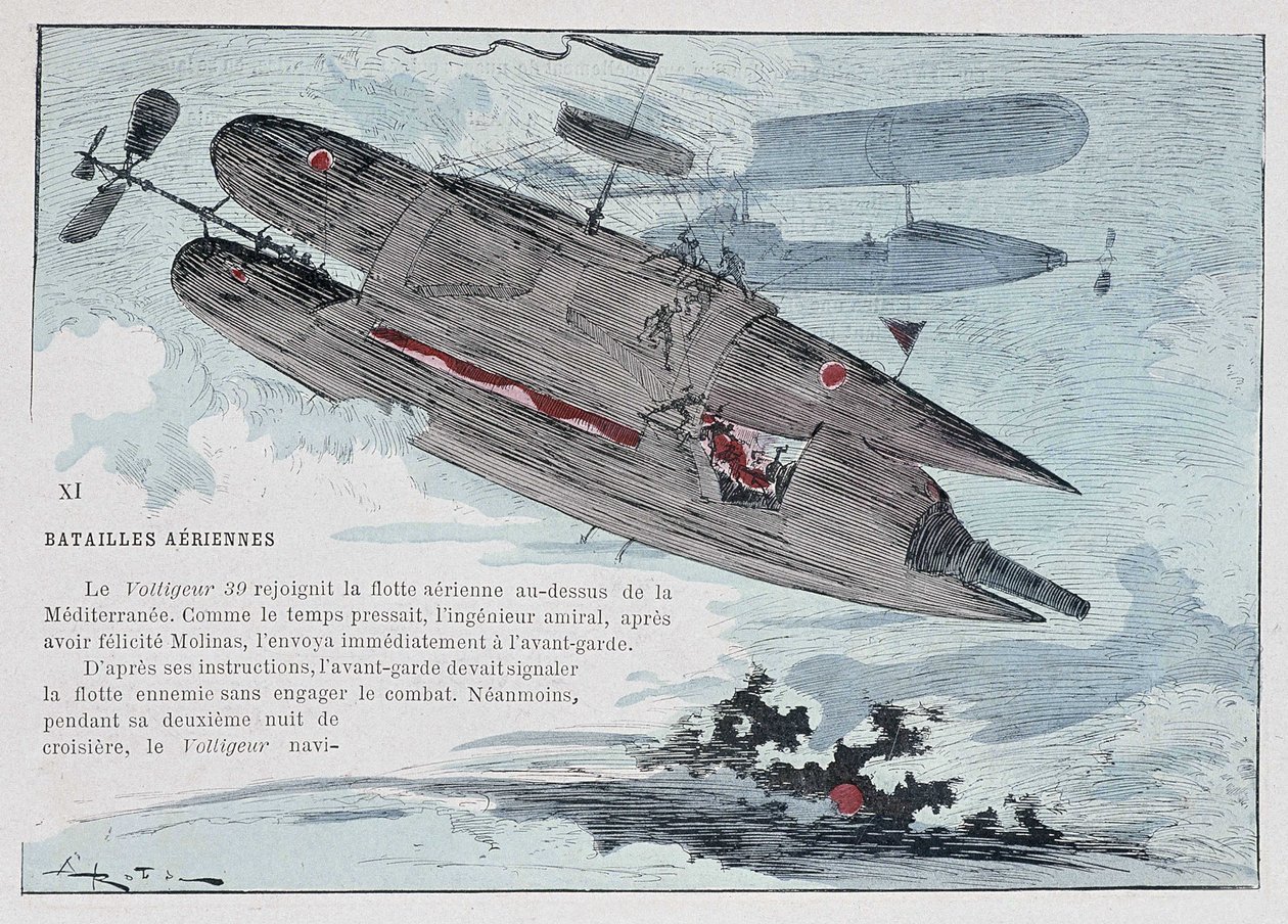 Ilmalaiva: Voltigeur 39 - Robidan "" sodassa 1900-luvulla" tekijältä Albert Robida