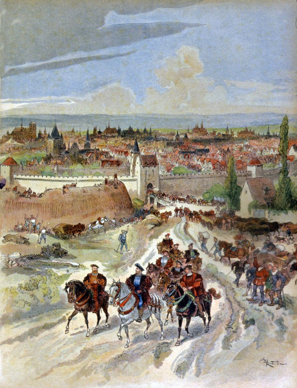 Francis I lähti Pariisista tekijältä Albert Robida