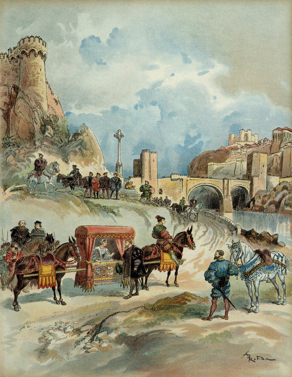 Marguerite of Angouleme (tai Navarra, joskus Alenconista tekijältä Albert Robida
