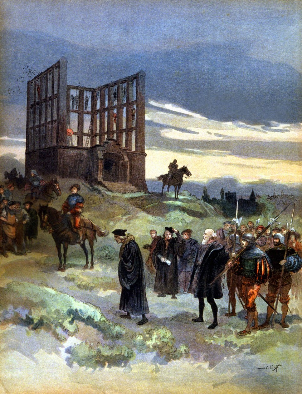 Superintendantti Semblancayn hirttäminen (1527) tekijältä Albert Robida