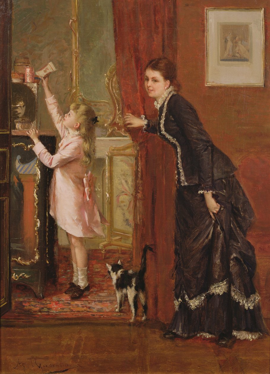 Saving Her Pocket Money, 1800-luku tekijältä Albert Roosenboom