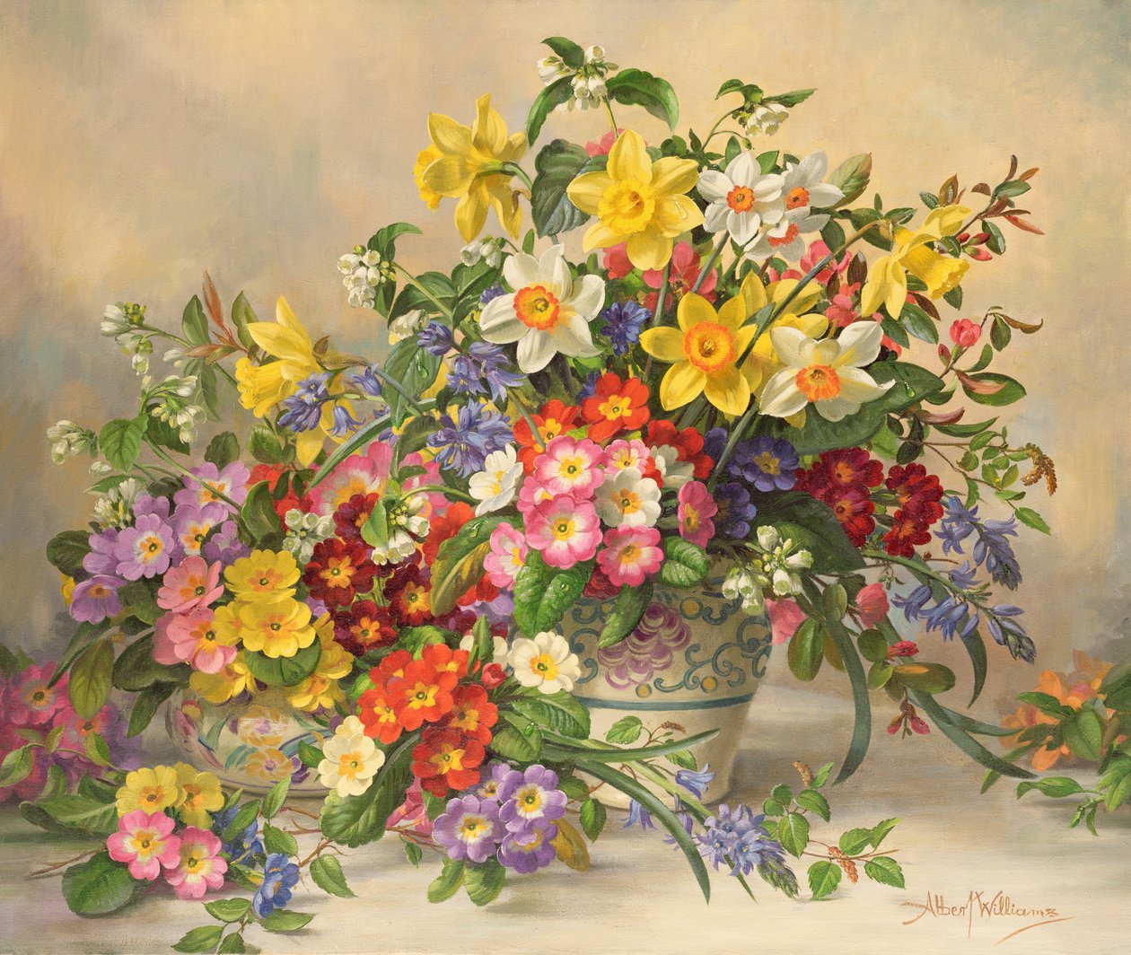AB/296 Spring Flowers ja Poole Pottery tekijältä Albert Williams