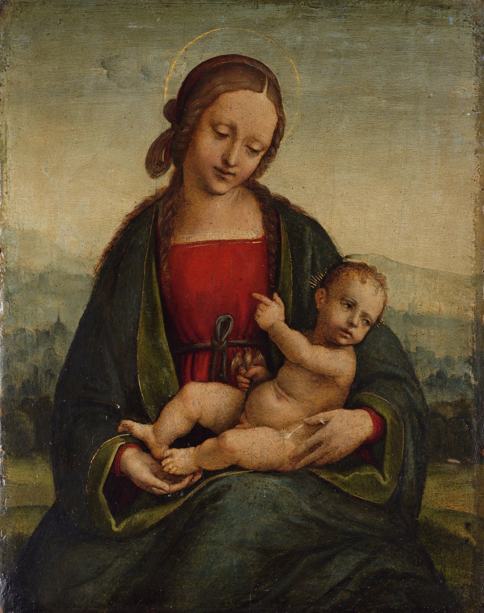 Madonna und Kind mit einem Stieglitz tekijältä Albertino Piazza da Lodi