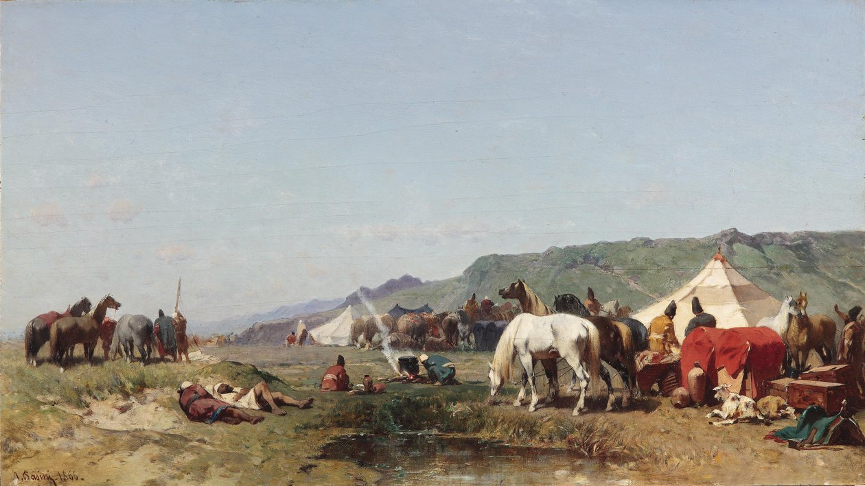 Ein arabisches Feldlager tekijältä Alberto Pasini