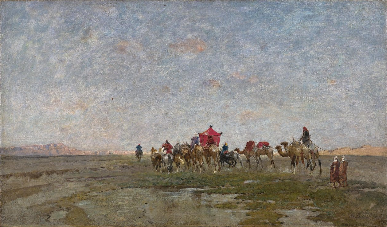 Karawane in der Wüste tekijältä Alberto Pasini