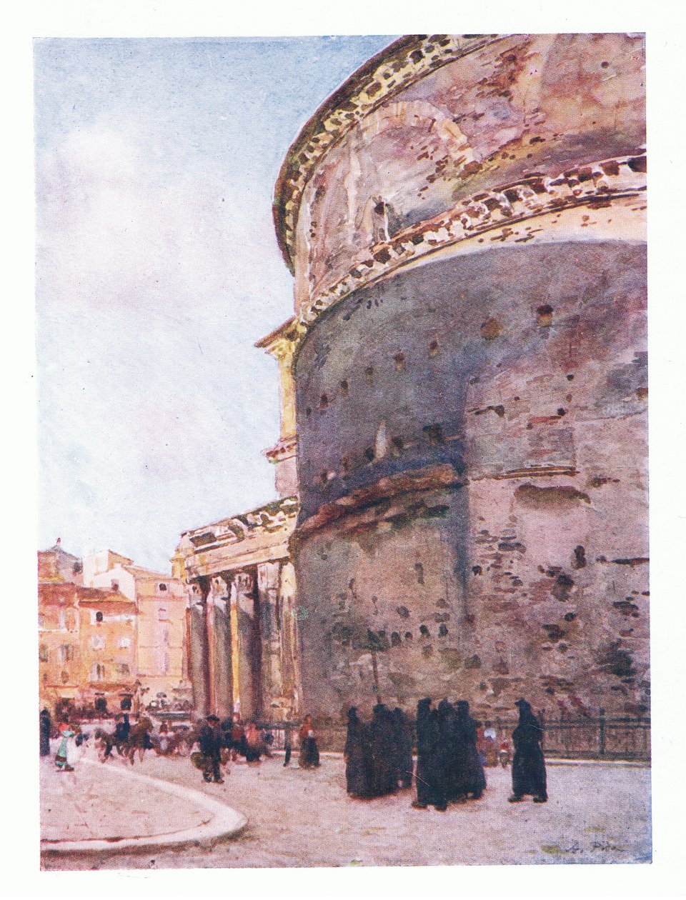 A & C Black Ltd:n julkaisema Pantheon, sivukuva Roomasta, 1925. tekijältä Alberto Pisa