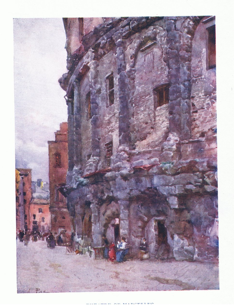 Marcelluksen teatteri Roomasta, julkaisija A & C Black Ltd, 1925. tekijältä Alberto Pisa
