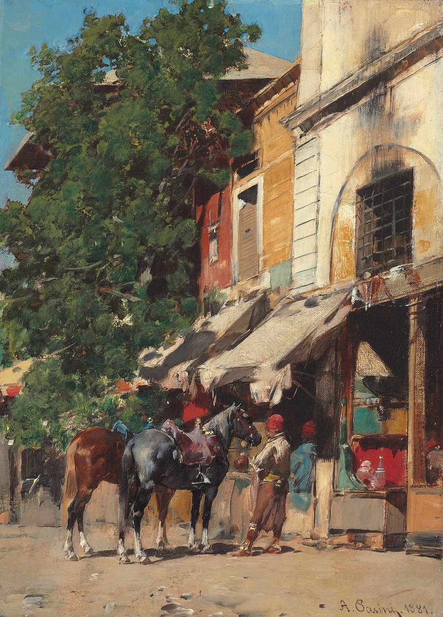 Marketplacessa, Istanbul, 1881 tekijältä Alberto Pasini