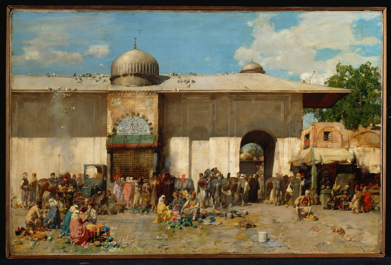 Oriental Market, 1884 tekijältä Alberto Pasini