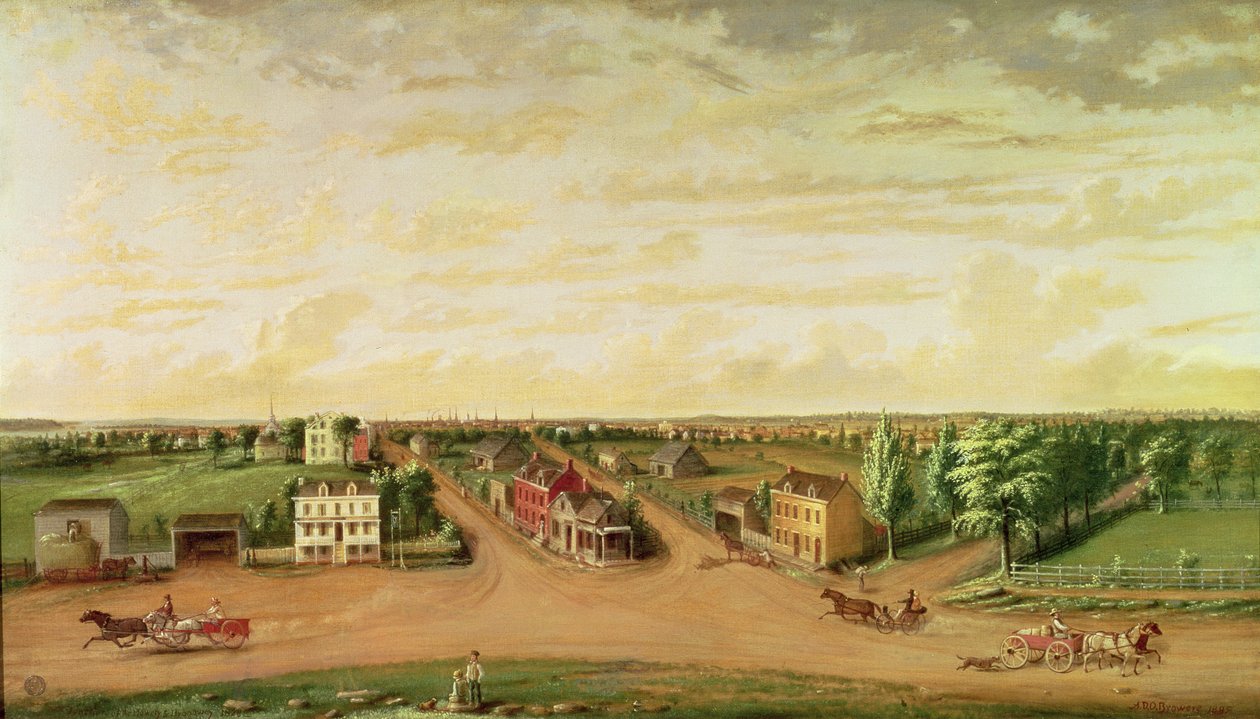 Union Square vuonna 1828, 1885 tekijältä Albertus D.O Browere